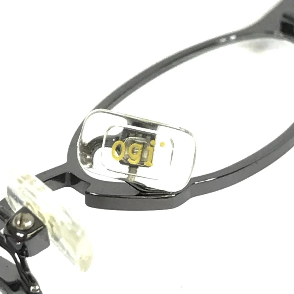 ogi Petite Eyeglasses Frames 9010 COL. 12 Polished Gunmetal Gray Oval 42-22-140